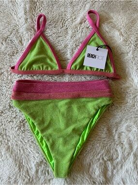 NWT Beach Riot Sparkle Matching Bikini Set